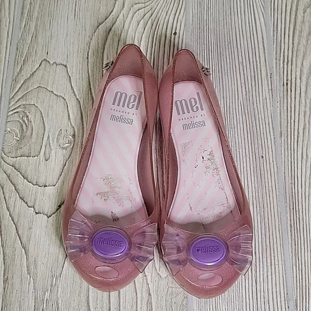 Mel Melissa Ultragirl Trick or Treat Glitter Jelly Flats Kids Size 12